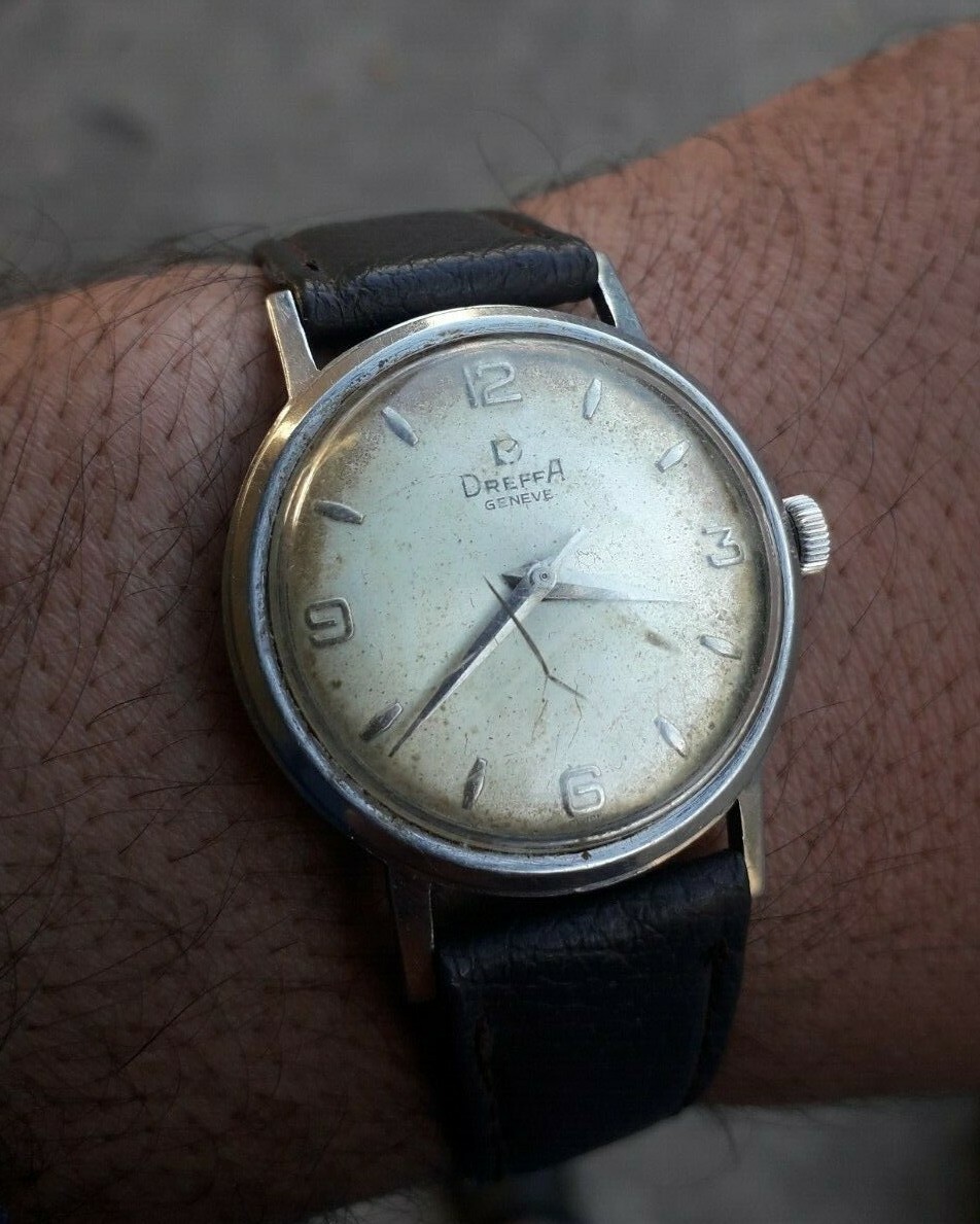 Наручные часы VINTAGE DREFFA GENEVE MECHANICAL WATCH 17 jewels working:  купить с доставкой из США, цена 19 077 руб - (402139197094)